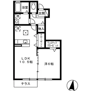 ルーチェⅠ【102号室】の間取り