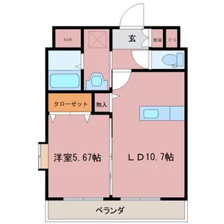 エメラルドマンション【303号室】の間取り