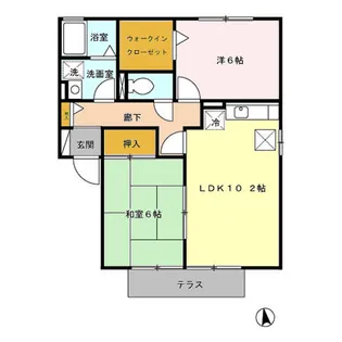 コンフォール・K A棟【102号室】の間取り