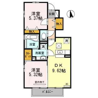 ルーチェⅢ【105号室】の間取り