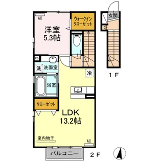 シエル・サザンビーチ【203号室】の間取り
