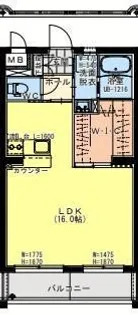 CHISEL【106号室】の間取り