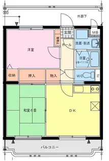 サングリーン藤沢【1階】の間取り