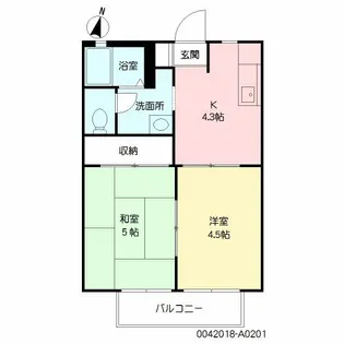 ベルメゾンYOSHI *【201号室号室】の間取り