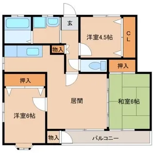 サンコーポラス【4-D号室】の間取り