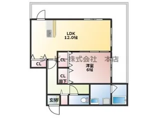 TPCⅧ【102号室】の間取り