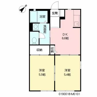 レジデンス M *【101号室号室】の間取り