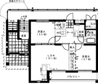 ユーミー江平 B【1階】の間取り