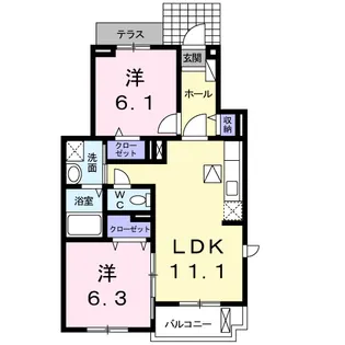 アウローラ【1階】の間取り