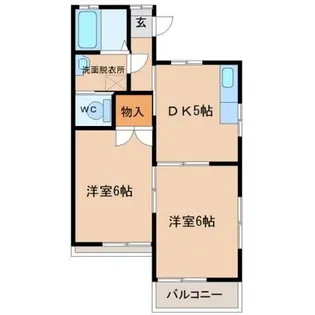 バリュージュコスモス【202号室】の間取り