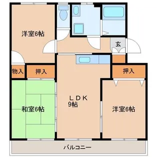 サンライフ永楽【3階】の間取り
