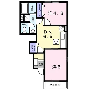 ミキハイツ A棟【1階】の間取り