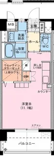 Chic Forum JYM (シック フォーラム ジェイワイエム)【8階】の間取り