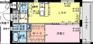 クロスワイズ中西町【4階】の間取り
