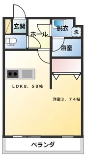 マリベールARASHIⅡ【101号室】の間取り