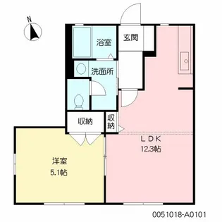 バリュージュ恒久 壱番館 *【101号室号室】の間取り