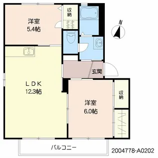 パークビュー 壱番館 *【202号室号室】の間取り