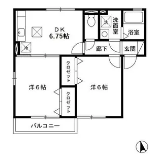 グランモア泉南【1階】の間取り