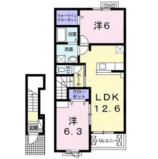 H・CANTIK Ⅵ【2階】の間取り