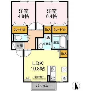 パル86 A棟【1階】の間取り