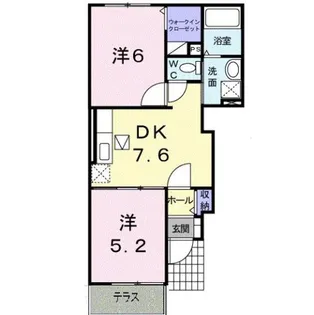 サザンクロス Ⅱ【1階】の間取り