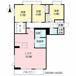 アンビエラ柳丸 *【303号室号室】の間取り