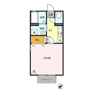 クレールメゾン【102号室】の間取り