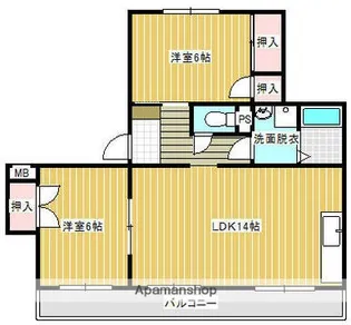 エクセレントクレージュB棟【303号室】の間取り