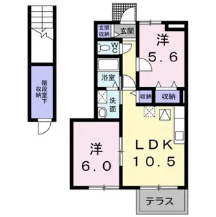エレガントヴィラ1号館【1階】の間取り