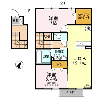 セジュール カーラ【2階】の間取り