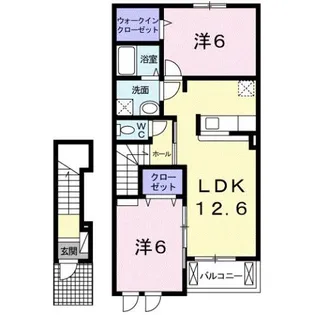 フローレンス 小原田 B【2階】の間取り