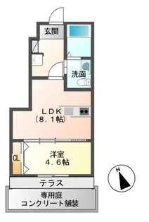 メイプル高洲【1階】の間取り