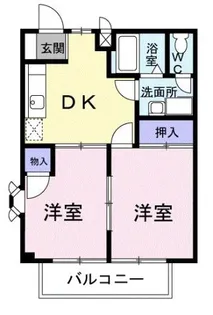 サウザンバレー B【2階】の間取り
