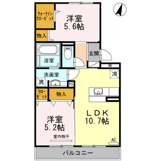 ベルヴュー A棟【302号室】の間取り