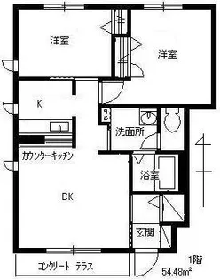 コンフォール77【102号室】の間取り