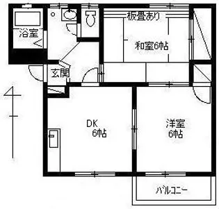 サンセールB【202号室】の間取り