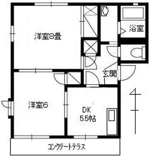 エイブルハイツD【101号室】の間取り