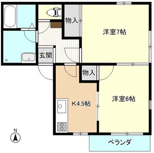 シルクハイツ天川【203号室】の間取り