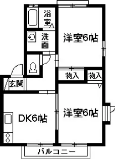 ラプリマヴェーラA【201号室】の間取り