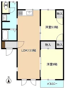 大沢ハイツC【102号室】の間取り