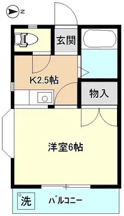 江田ハイツ【203号室】の間取り