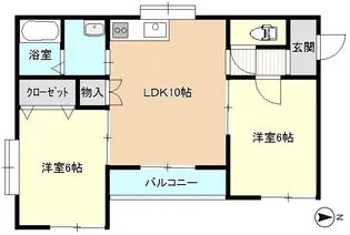 グリーンベル【201号室】の間取り