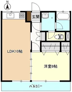 サンハイツ大友【103号室】の間取り