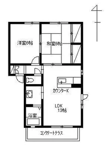 ハイネスA【102号室】の間取り