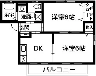エスポワール藤C【201号室】の間取り