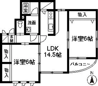 ラシュレA【201号室】の間取り