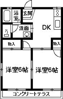 グレースならB【103号室】の間取り
