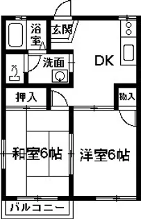 グレースならB【203号室】の間取り