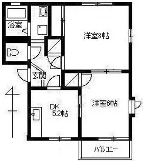 エイブルハイツD【201号室】の間取り
