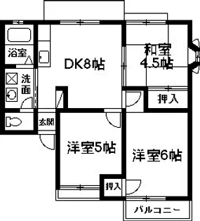 グランデュール渡辺1【2階】の間取り